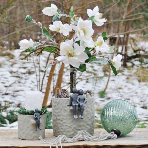 Floristik24 Bola de cristal para colgar cristal azul vintage decoración navideña Ø15cm
