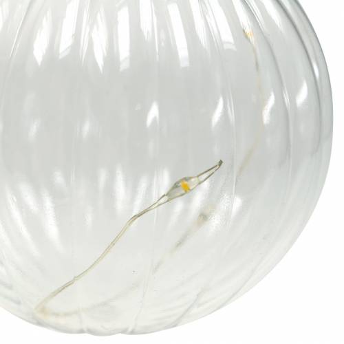 Floristik24 Lámpara LED solar retro look transparente blanco cálido Ø8cm