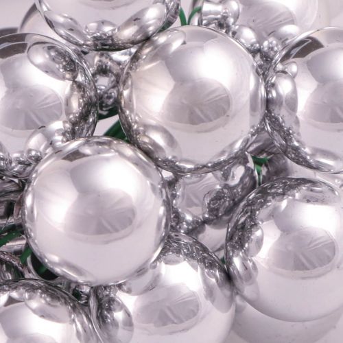 Artículo Bolas de cristal plateadas sobre alambre espejo bayas Ø20mm 140 piezas