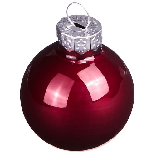 Artículo Bolas de cristal Navidad en mix Burdeos Ø3cm 22uds