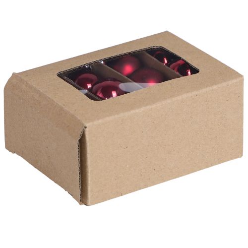 Bolas de cristal Navidad en mix Burdeos Ø3cm 22uds | Floristik24.es