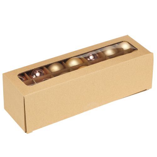 Artículo Bolas de cristal bolas navideñas cristal oro rosa Ø4cm 24 uds