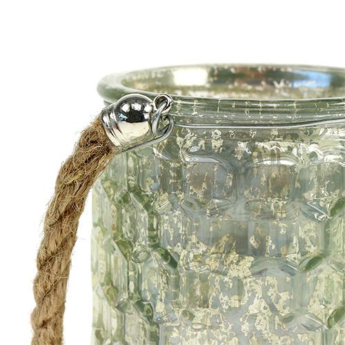 Floristik24 Linterna de vidrio con cordón tipo. Ø7cm H9cm 4 piezas