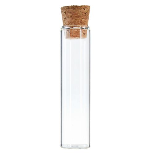 Floristik24 Mini jarrones de vidrio tubos de vidrio decorativos con corchos Al. 11,5 cm 24 piezas