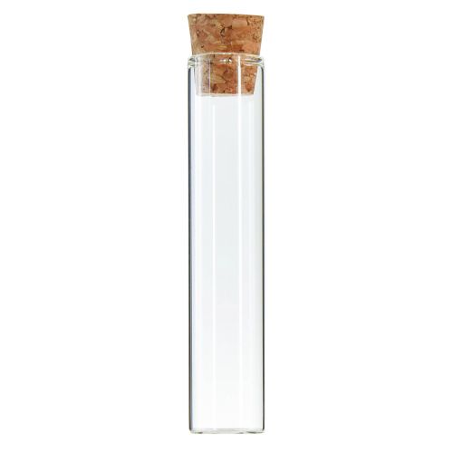 Floristik24 Tubo de ensayo tubos de vidrio decorativos mini jarrones de corcho H13cm 24 piezas