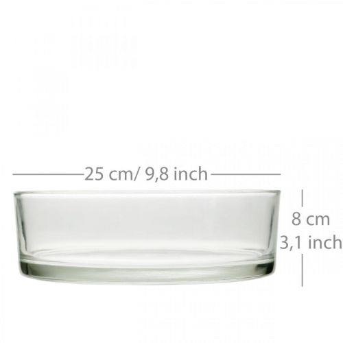 Artículo Tazón de vidrio Ø25cm H8cm