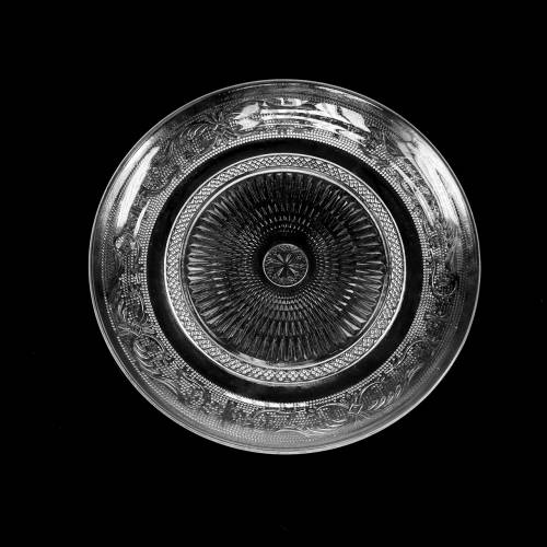 Plato de cristal antiguo Ø14,5cm 6ud