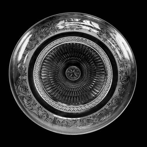 Floristik24 Plato de vidrio antiguo Ø25,5cm H2cm 6ud