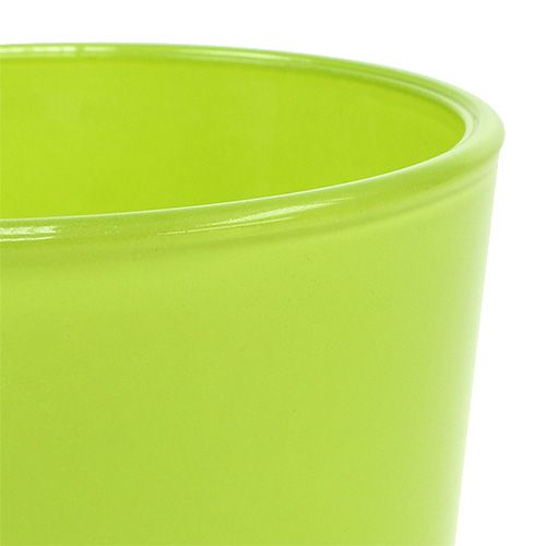 Floristik24 Jardinera de vidrio verde Ø10cm H9cm