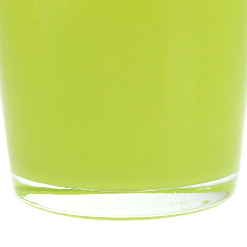 Floristik24 Jardinera de vidrio verde Ø10cm H9cm