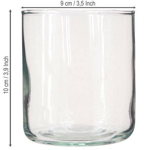 Artículo Jarrón de cristal, florero, jarrón decorativo en incoloro Ø9cm H10cm