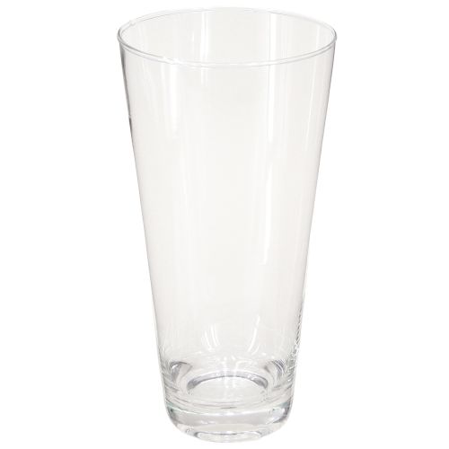 Floristik24 Jarrón de cristal cónico florero transparente Ø10cm H20cm
