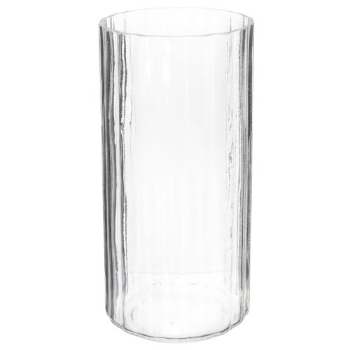 Jarrón de cristal de alta calidad para arreglos decorativos en hogares modernos, 24 cm.