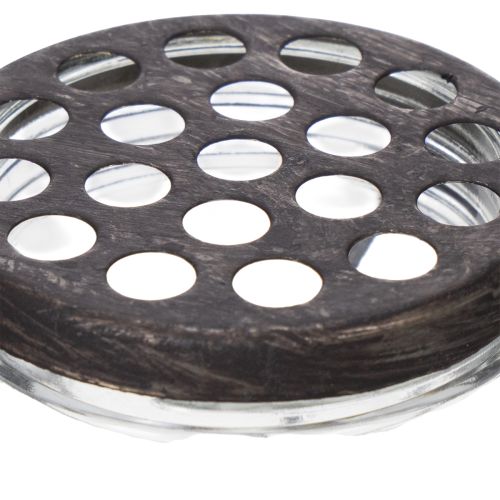 Artículo Botella de vidrio en cesta de metal, ideal para acentos decorativos en la sala de estar, 20cm