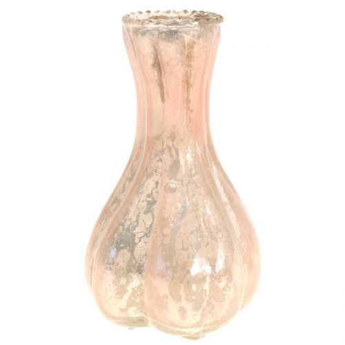 Floristik24 Florero de vidrio Farmer's Silver Pink H11cm 6pcs