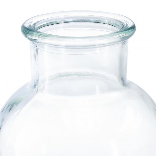 Floristik24 Florero de vidrio botella de boticario botella decorativa retro Ø10cm H20cm