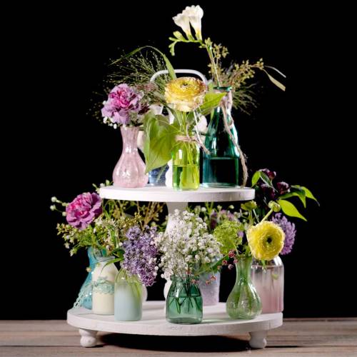 Floristik24 Florero de vidrio Farmer's Silver Pink H11cm 6pcs