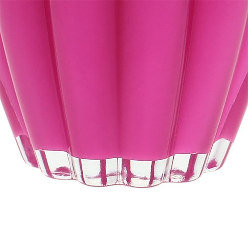 Floristik24 Florero de vidrio "Bloom" Rosa Ø14cm H17cm