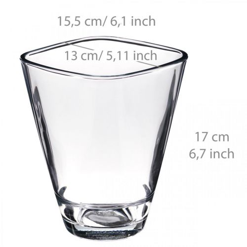 Floristik24 Macetero de orquídeas cristal transparente H17cm W13cm