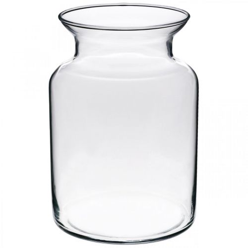 Artículo Jarrón de cristal transparente ancho para flores Ø12cm H20cm