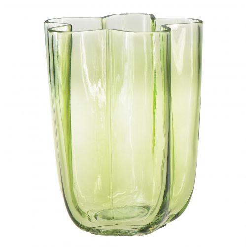 Floristik24 Florero de cristal florero verde florero decorativo Ø15cm H20cm