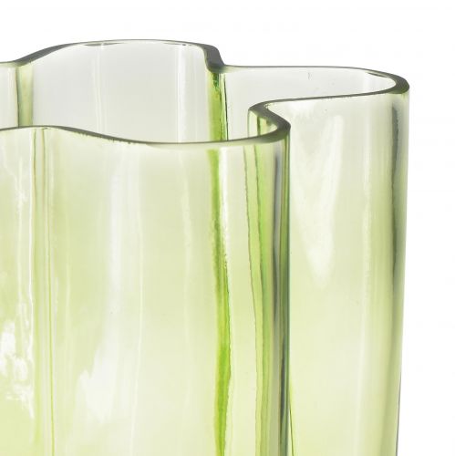 Floristik24 Florero de cristal florero verde florero decorativo Ø15cm H20cm