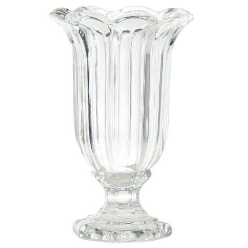 Artículo Jarrón de cristal con pie florero de cristal Ø13,5cm H22cm