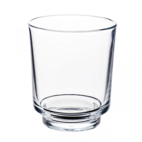 Macetero de orquídeas de cristal con base transparente H16cm Ø13.4cm