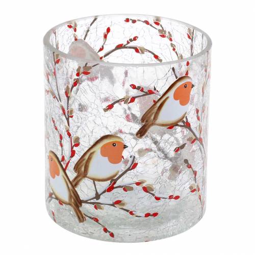 Farol Robin Crackle Claro Ø9cm H10cm