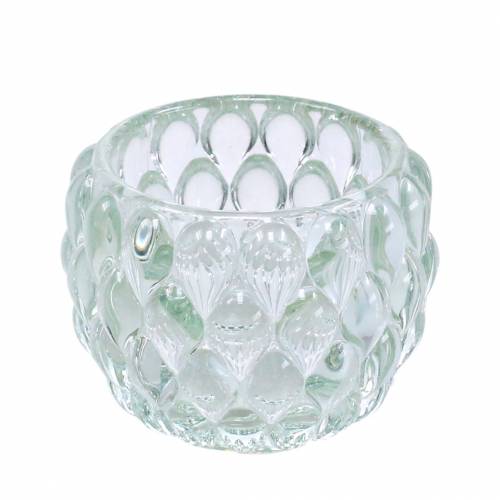 Floristik24 Farol de cristal con relieve Ø7.5cm H6cm