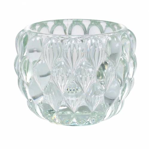 Floristik24 Farol de cristal con relieve Ø7.5cm H6cm