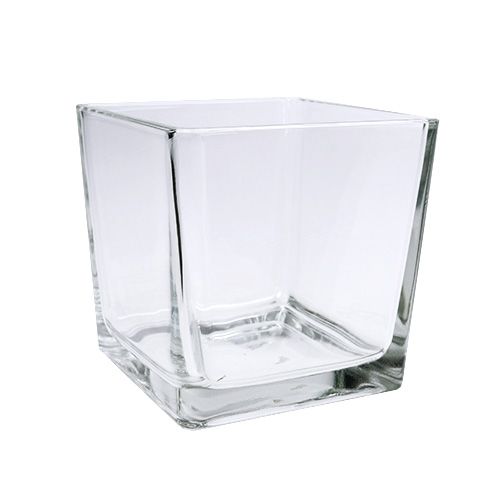 Floristik24 Cubos de vidrio transparente 10cm x 10cm x 10cm 6uds