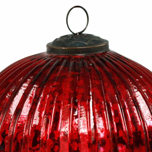 Floristik24 Conos de cristal para colgar rojo 22cm grandes adornos navideños
