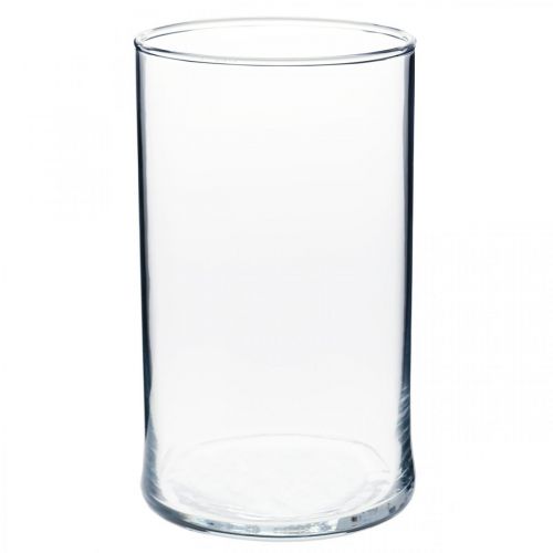 Artículo Jarrón de cristal transparente cilíndrico Ø12cm H20cm