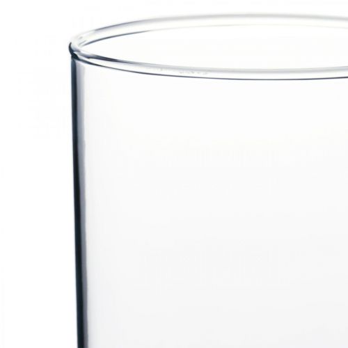 Artículo Jarrón de cristal transparente cilíndrico Ø12cm H20cm
