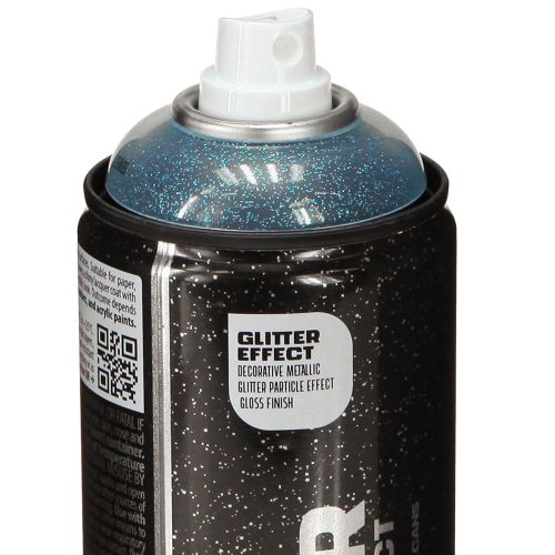 Artículo Pintura en aerosol con efecto Montana Glitter Spray Azul Cosmos 400ml