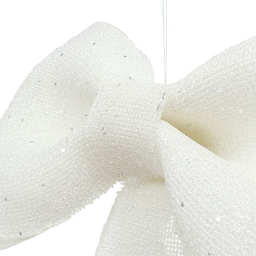 Floristik24 Lazo brillante para colgar blanco 32cm x 42cm