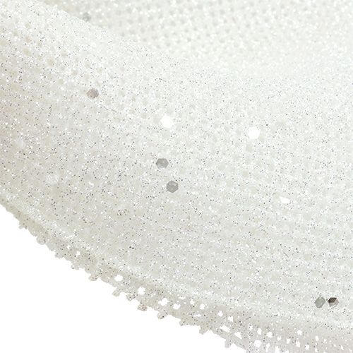 Floristik24 Lazo brillante para colgar blanco 32cm x 42cm