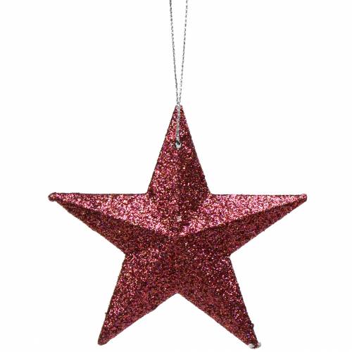 Artículo Estrella purpurina rosa mix 9,5/5cm 18 piezas