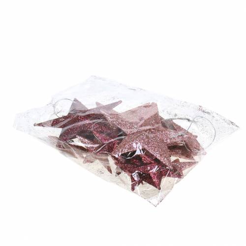 Artículo Estrella purpurina rosa mix 9,5/5cm 18 piezas