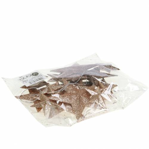 Artículo Mezcla de estrellas doradas brillantes 9,5/5cm 18 piezas