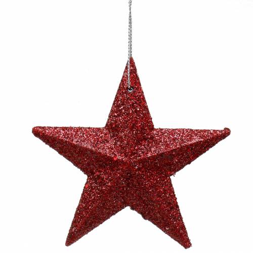 Artículo Estrella purpurina mezcla roja 9,5/5cm 18 piezas