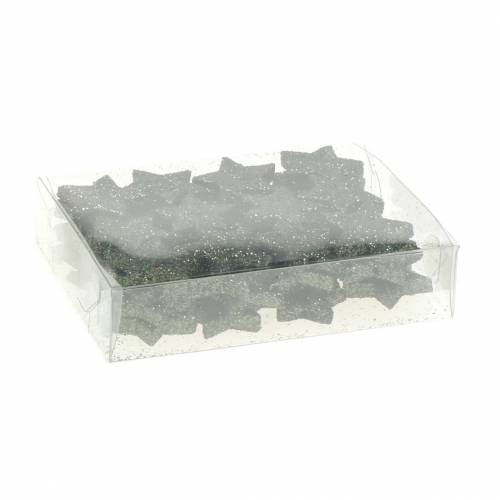 Floristik24 Estrella brillo verde 2,5cm 48uds
