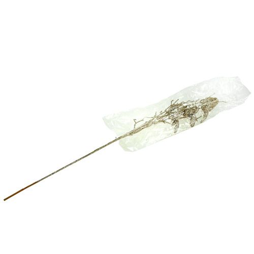 Floristik24 Rama de purpurina con pájaros 75cm oro