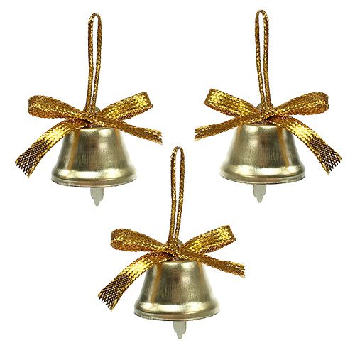 Floristik24 Campana de oro 2.5cm 12pcs