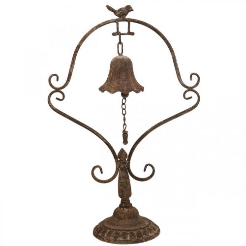 Floristik24 Campana decorativa Campana de metal antigua decoración de metal aspecto óxido Al. 53 cm