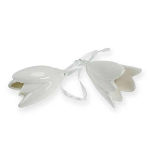 Floristik24 Bellflower blanco para colgar 9cm, 10cm 2pcs