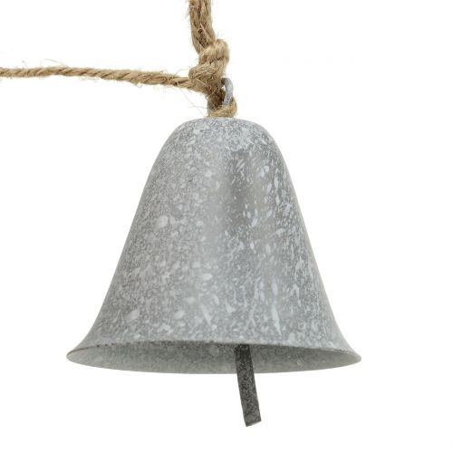 Artículo Guirnalda decorativa con campanas Gris 6cm