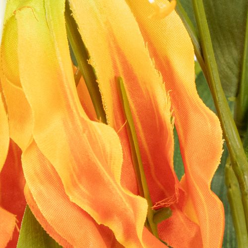 Flor artificial Gloriosa naranja con tallos largos para jarrones, 80 cm, 3 unidades. | Floristik24.es