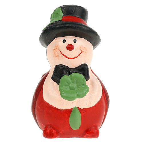 Floristik24 Amuleto de la suerte escarabajo de cerámica 6cm rojo 12pcs